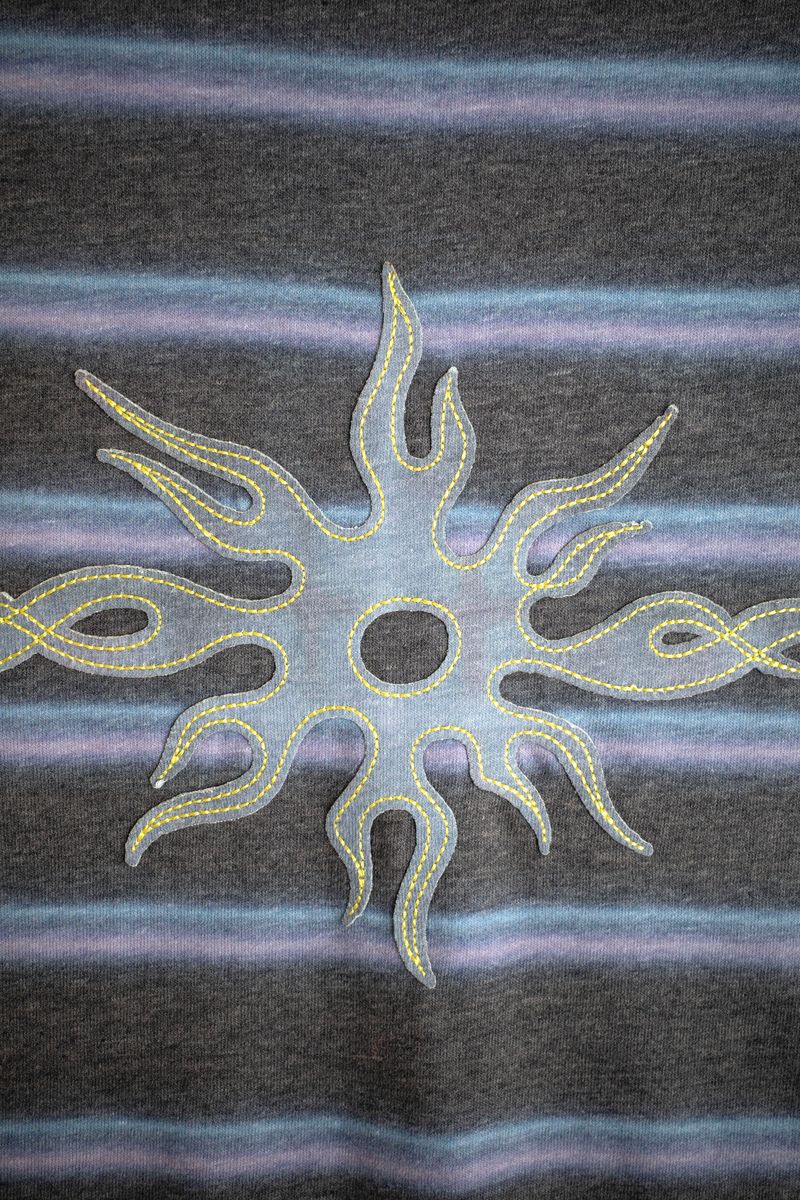 Eternal Flame Tee - Stripe/Grey