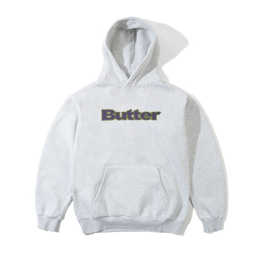 Satin Applique Pullover Hood - Ash