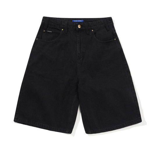 Baggy Denim Shorts - Flat Black