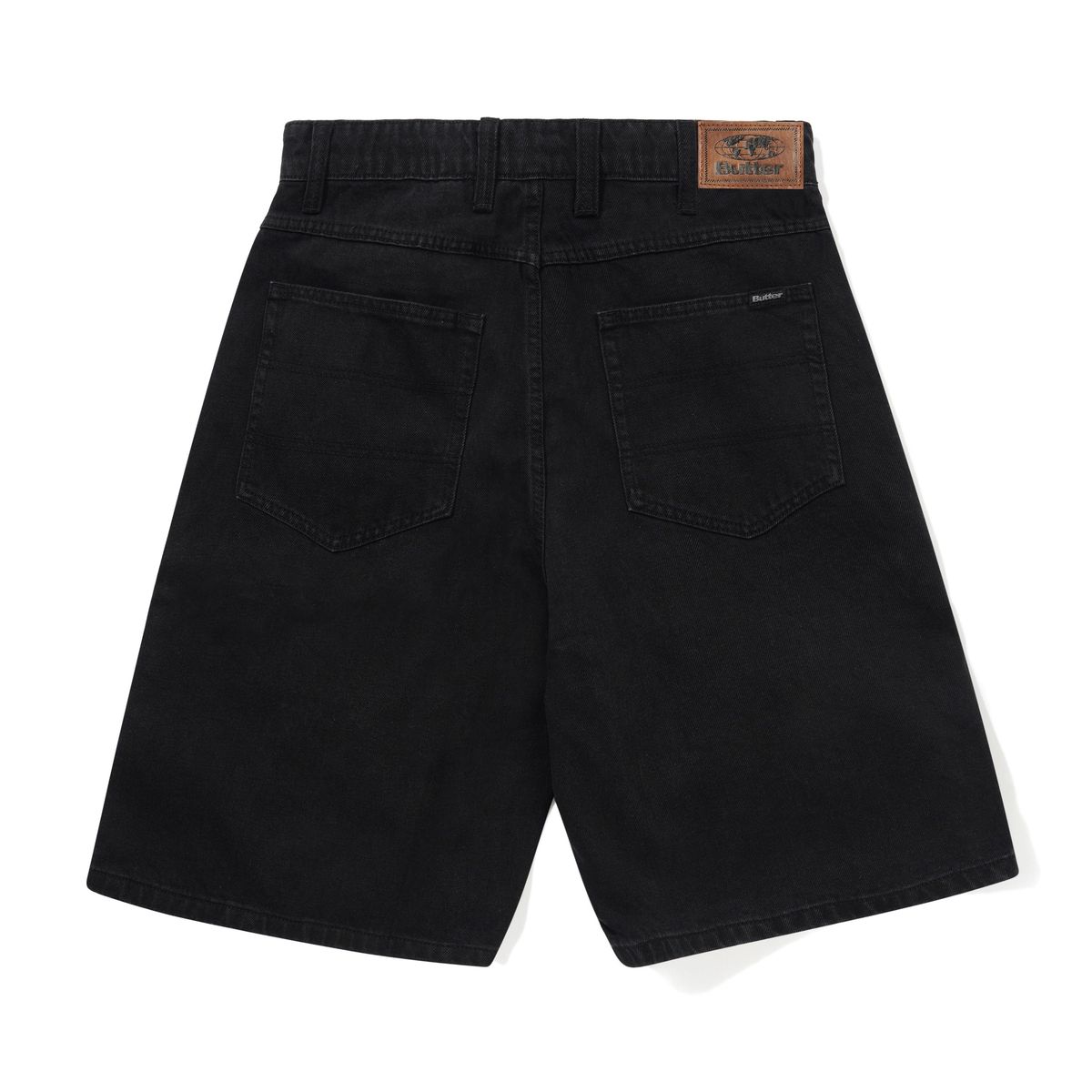 Baggy Denim Shorts - Flat Black
