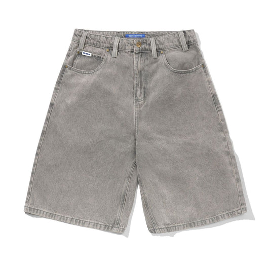 Baggy Denim Shorts - Grey Wash