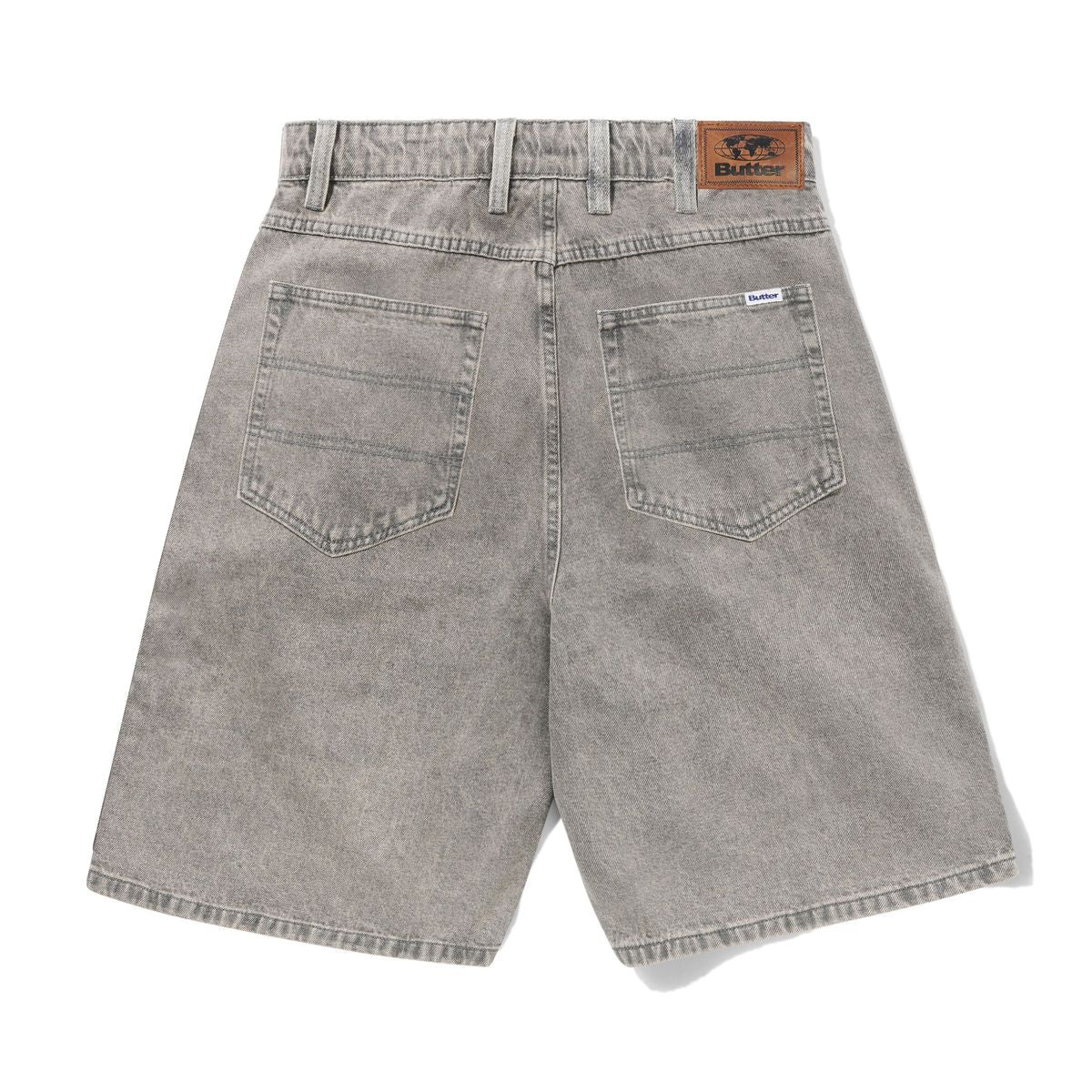 Baggy Denim Shorts - Grey Wash