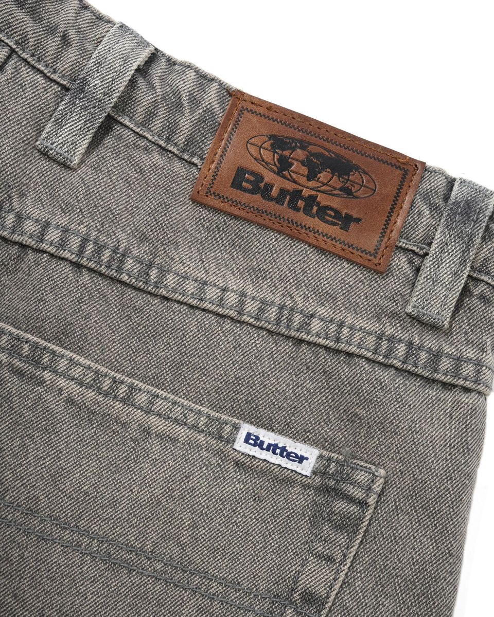 Baggy Denim Shorts - Grey Wash