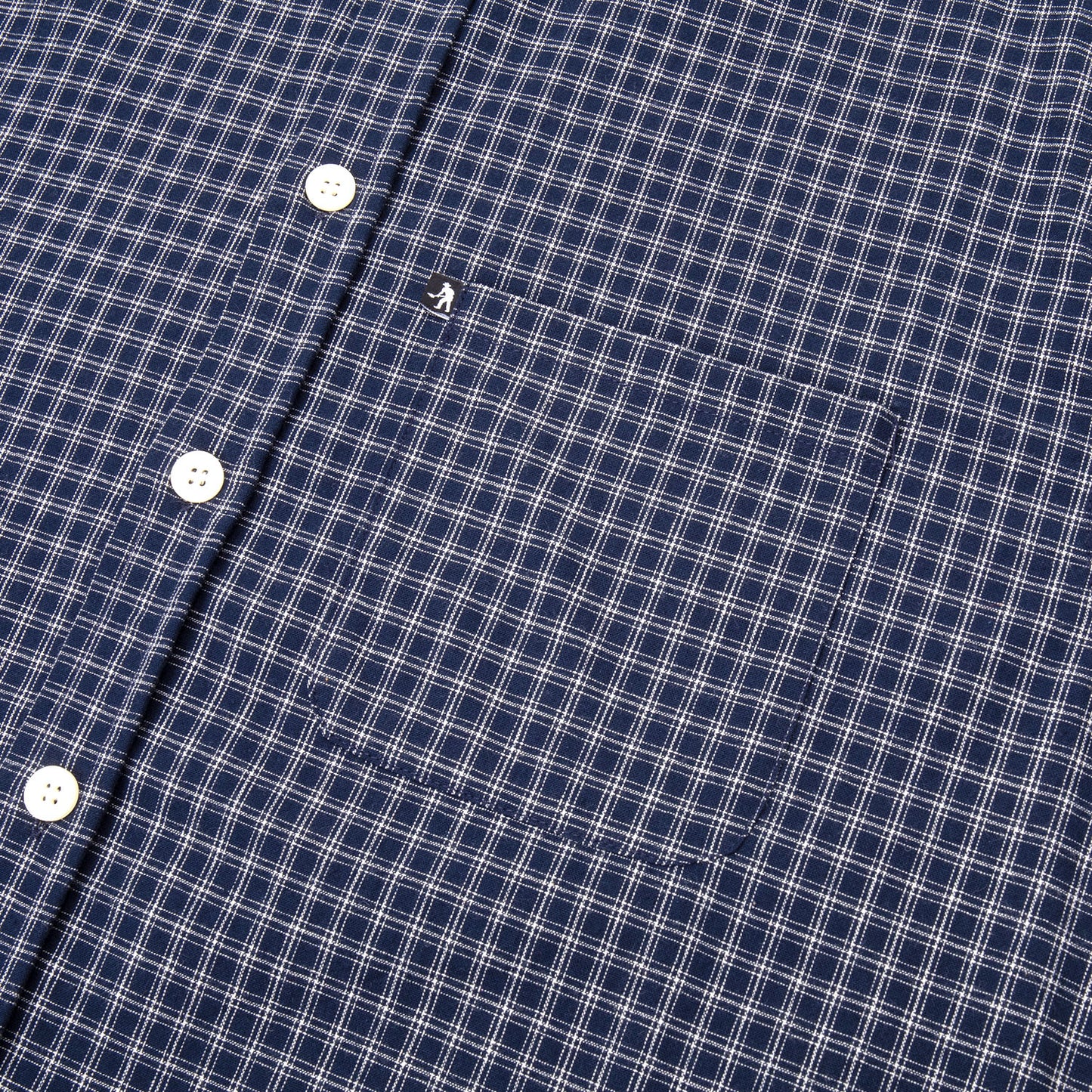 Workers S/S Check Shirt - Navy