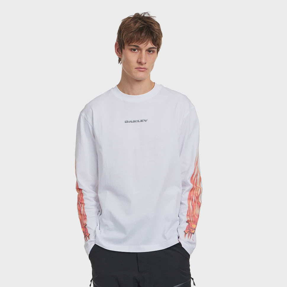Heritage Flame LS Tee - White