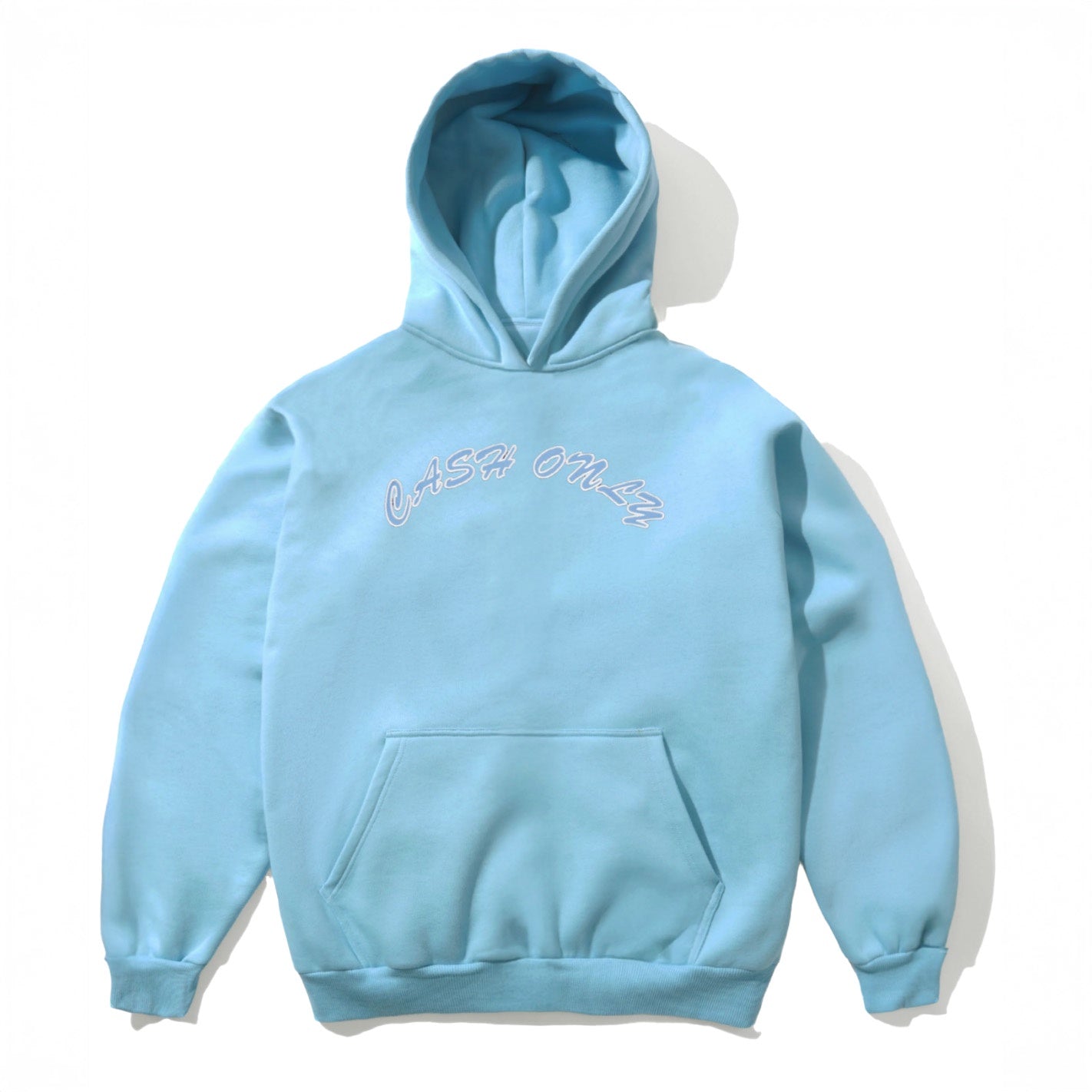 Ripstop Logo Applique Pullover Hood - Sky