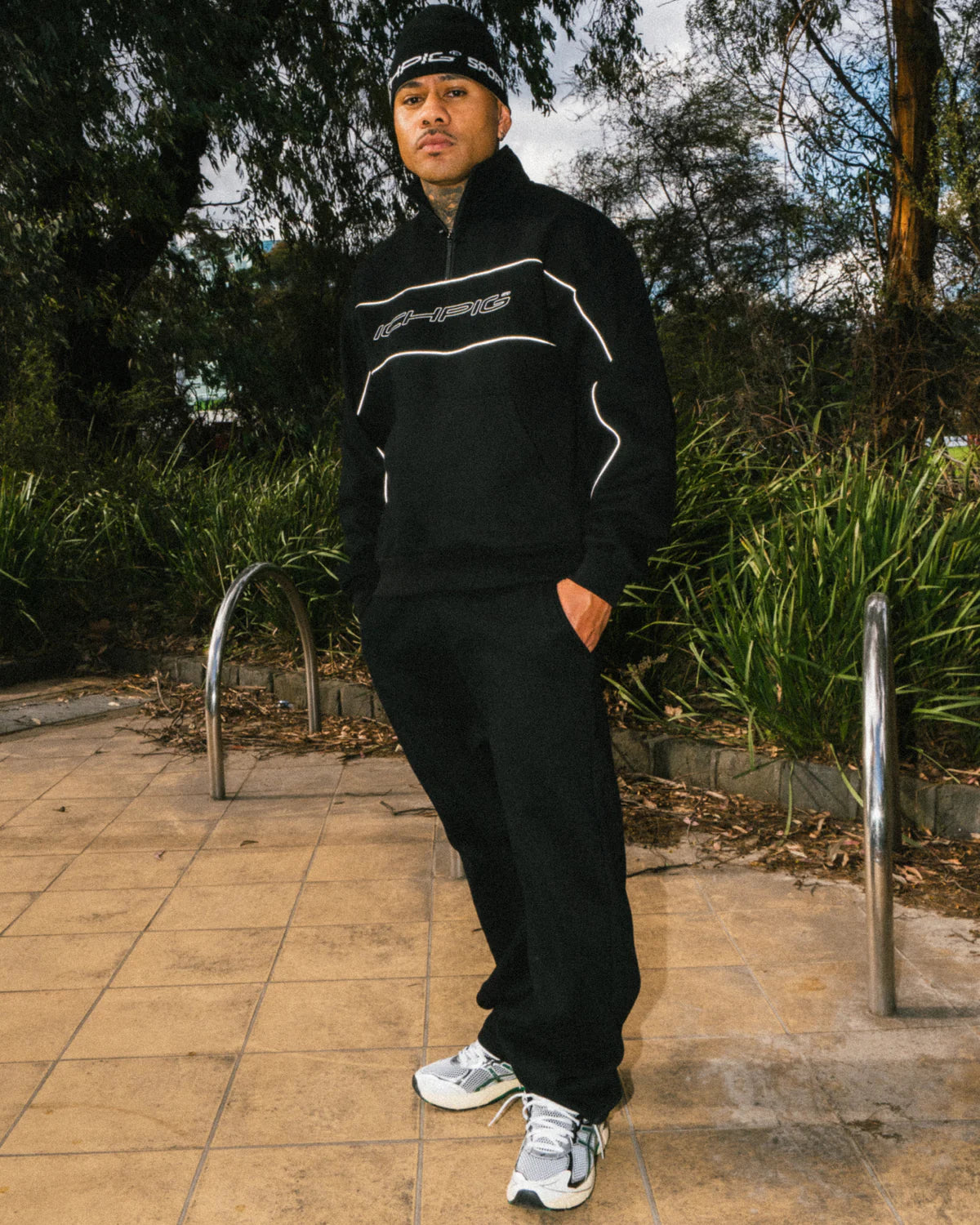 Flashback 1/4 Zip - Black