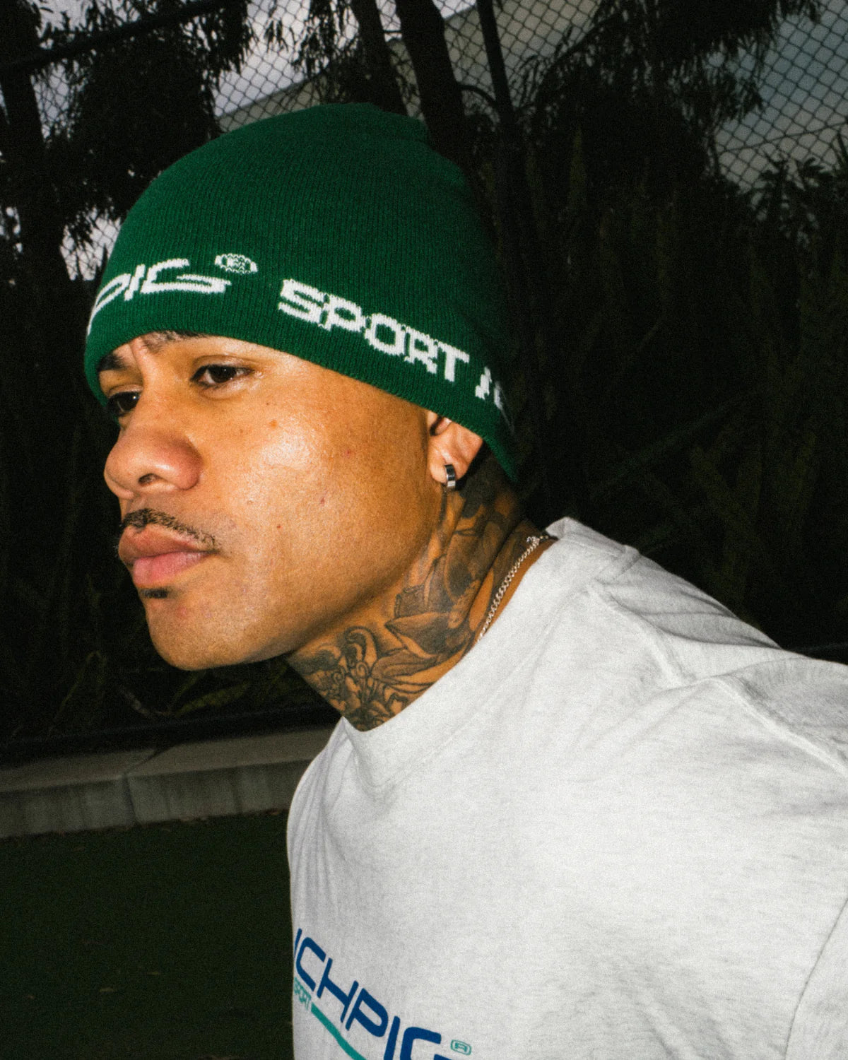 Sports Reversible Skull Beanie - Light Grey/Dark Teal