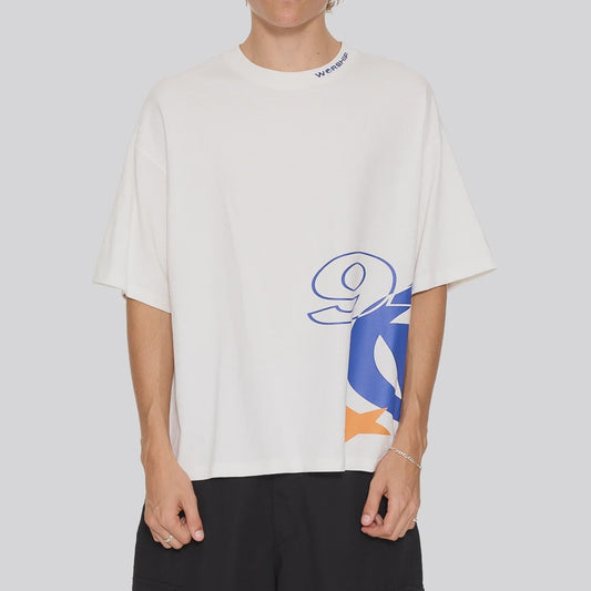 Sider Box Crop Tee - Coconut Milk