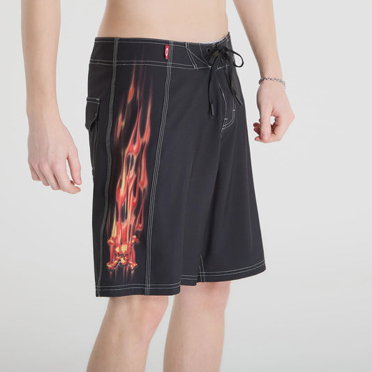 Heritage Flame Boardshort - Pitch Black