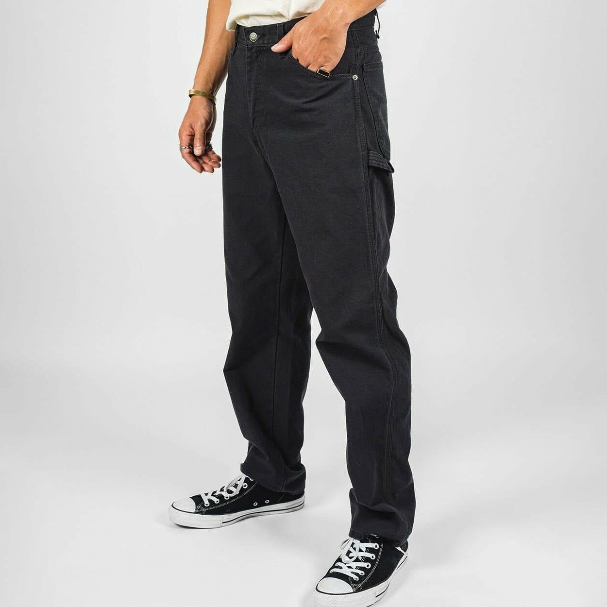 Relaxed Fit Duck Jean - Rinsed Black
