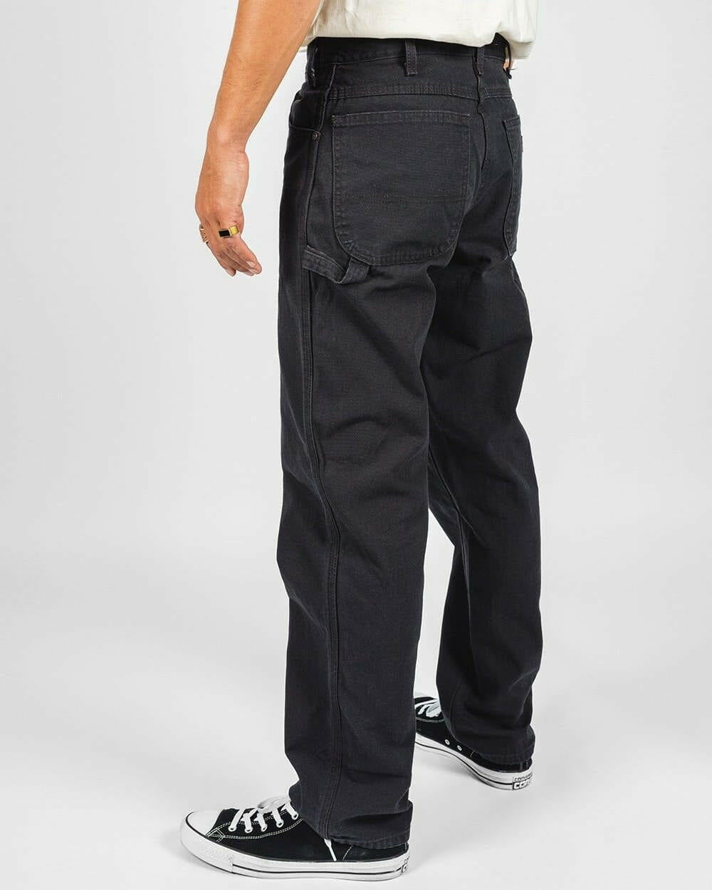 Relaxed Fit Duck Jean - Rinsed Black
