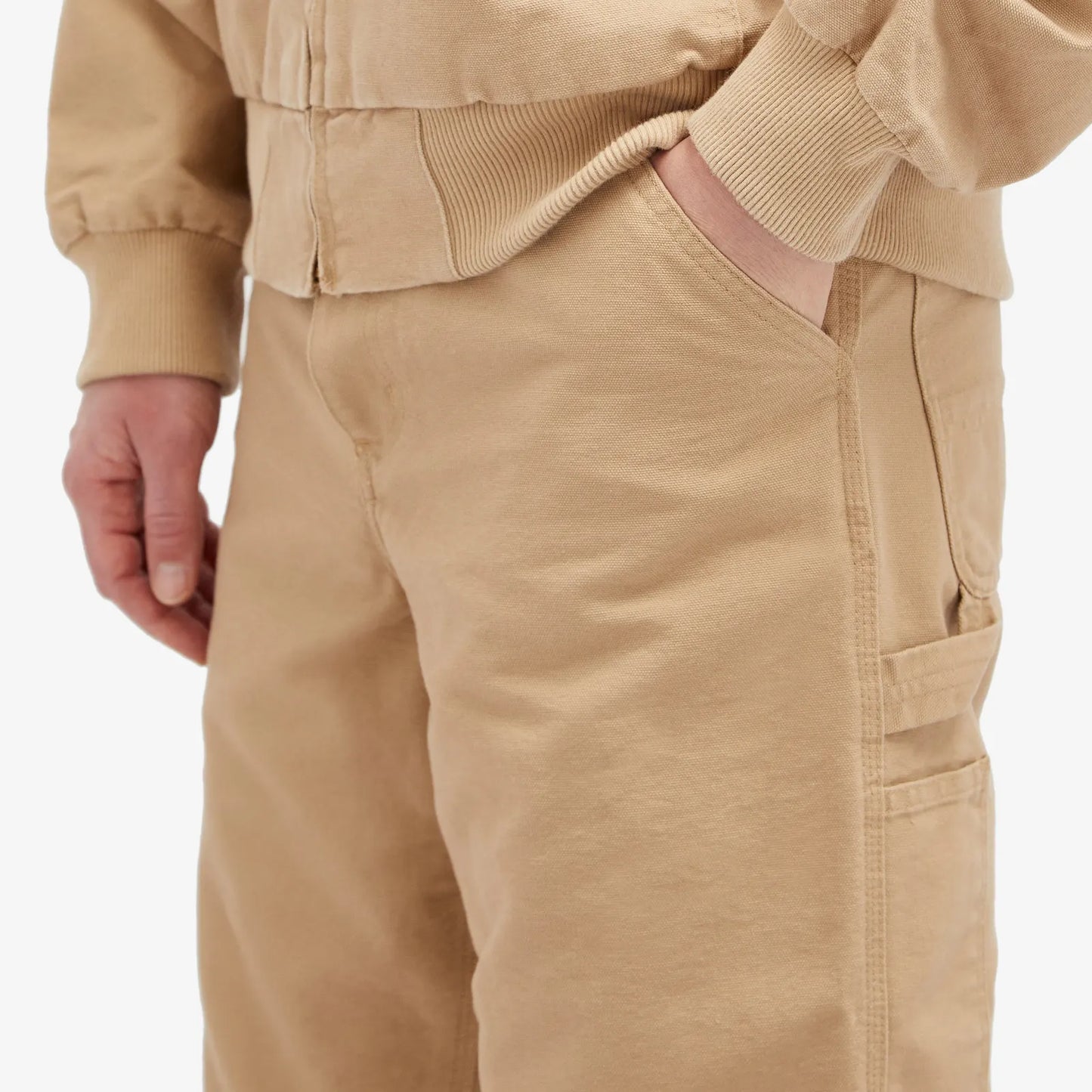 Single Knee Pant - Dusty H Brown Stone Canvas