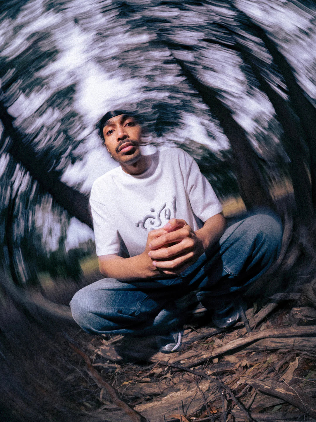Jigsaw Chrome Tee - White
