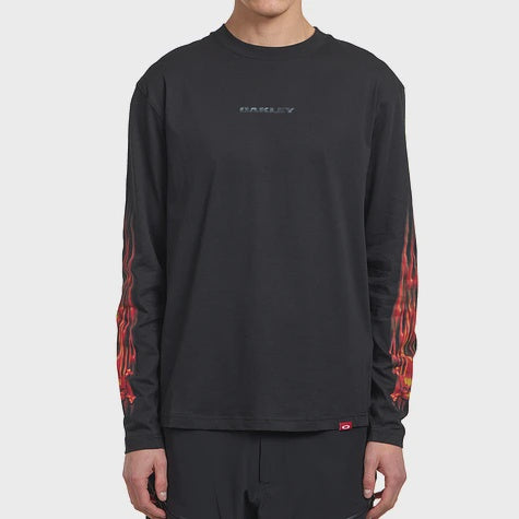 Heritage Flame LS Tee - Pitch Black