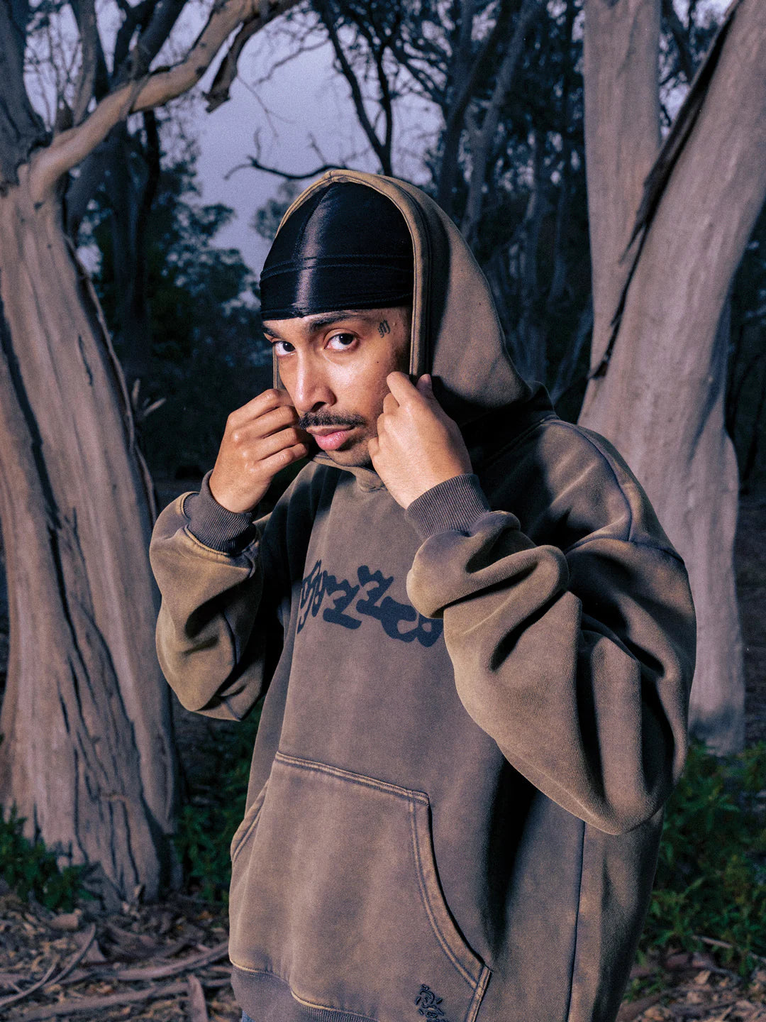Bonez Washed Hood - Dirty Brown