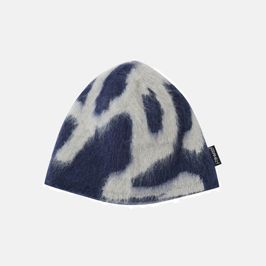 Mohair Burly Runningman Beanie - Midnight