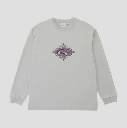 Flames L/S Tee - Mist