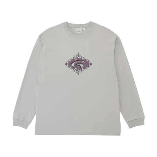 Flames L/S Tee - Mist