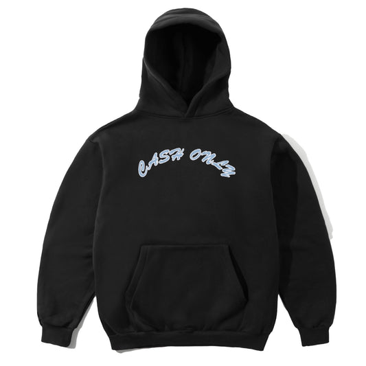 Ripstop Logo Applique Pullover Hood - Black