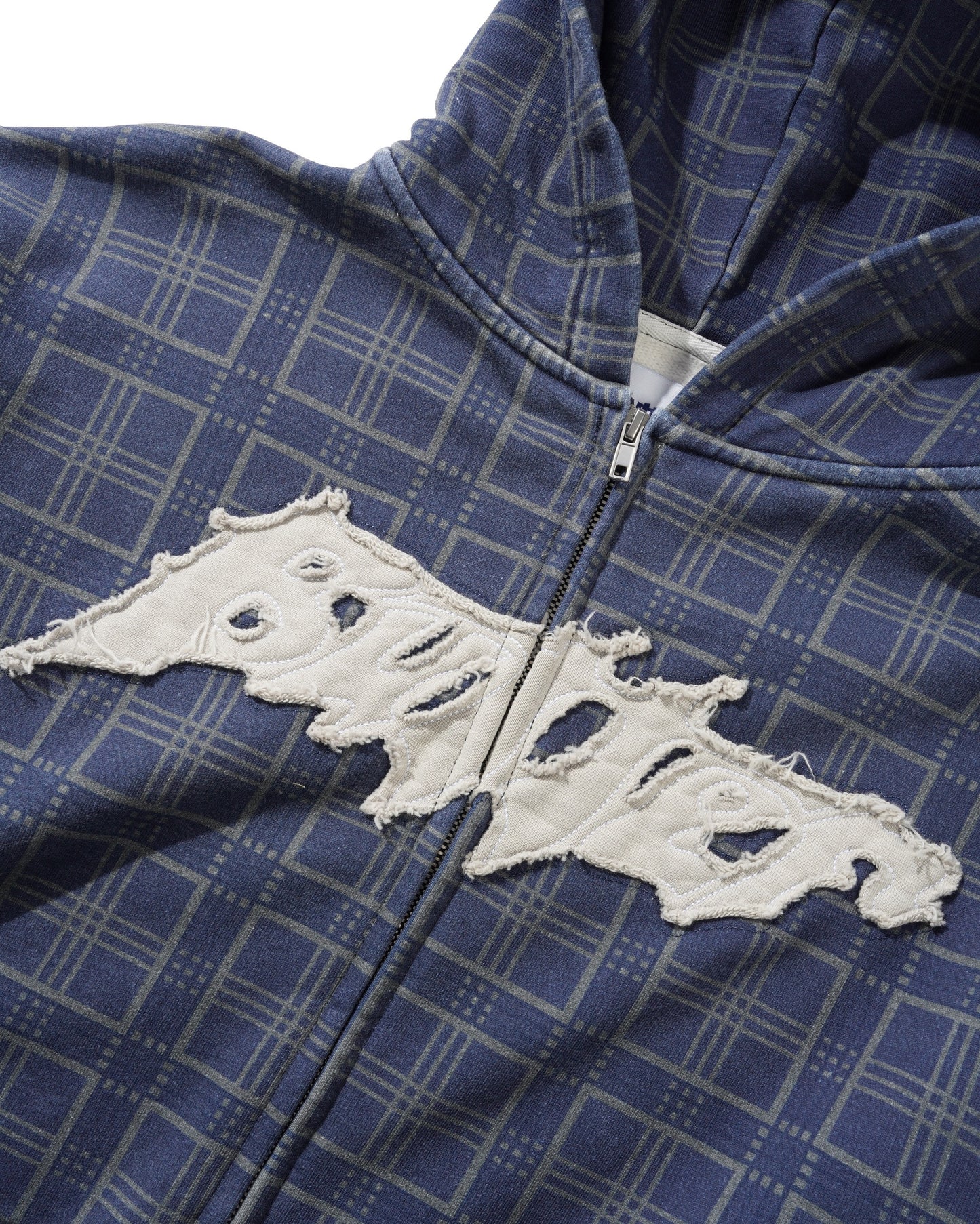 Amplify Zip-Thru Hood - Washed Navy Plaid