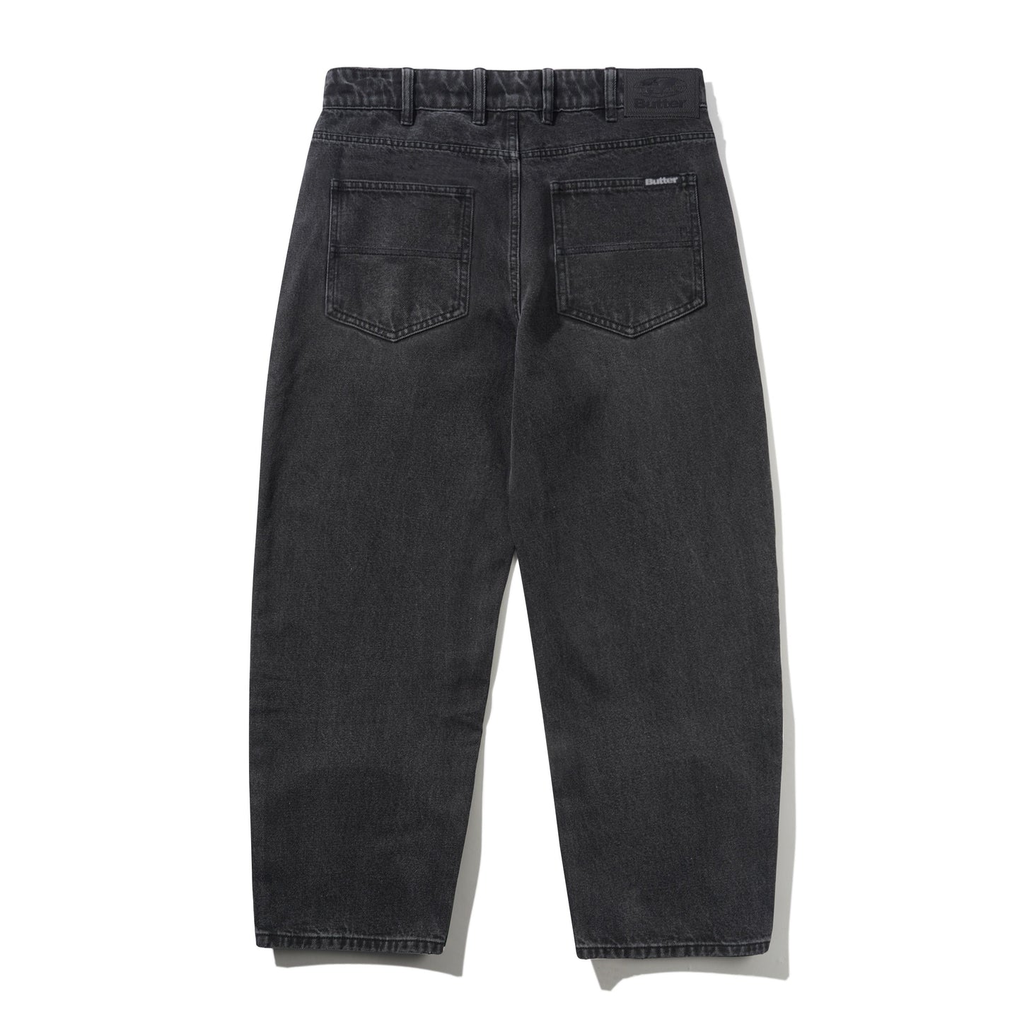 Baggy Denim Jeans - Distressed Black