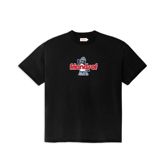 Friends Of 'Little Penguin' T-Shirt - Black / Red