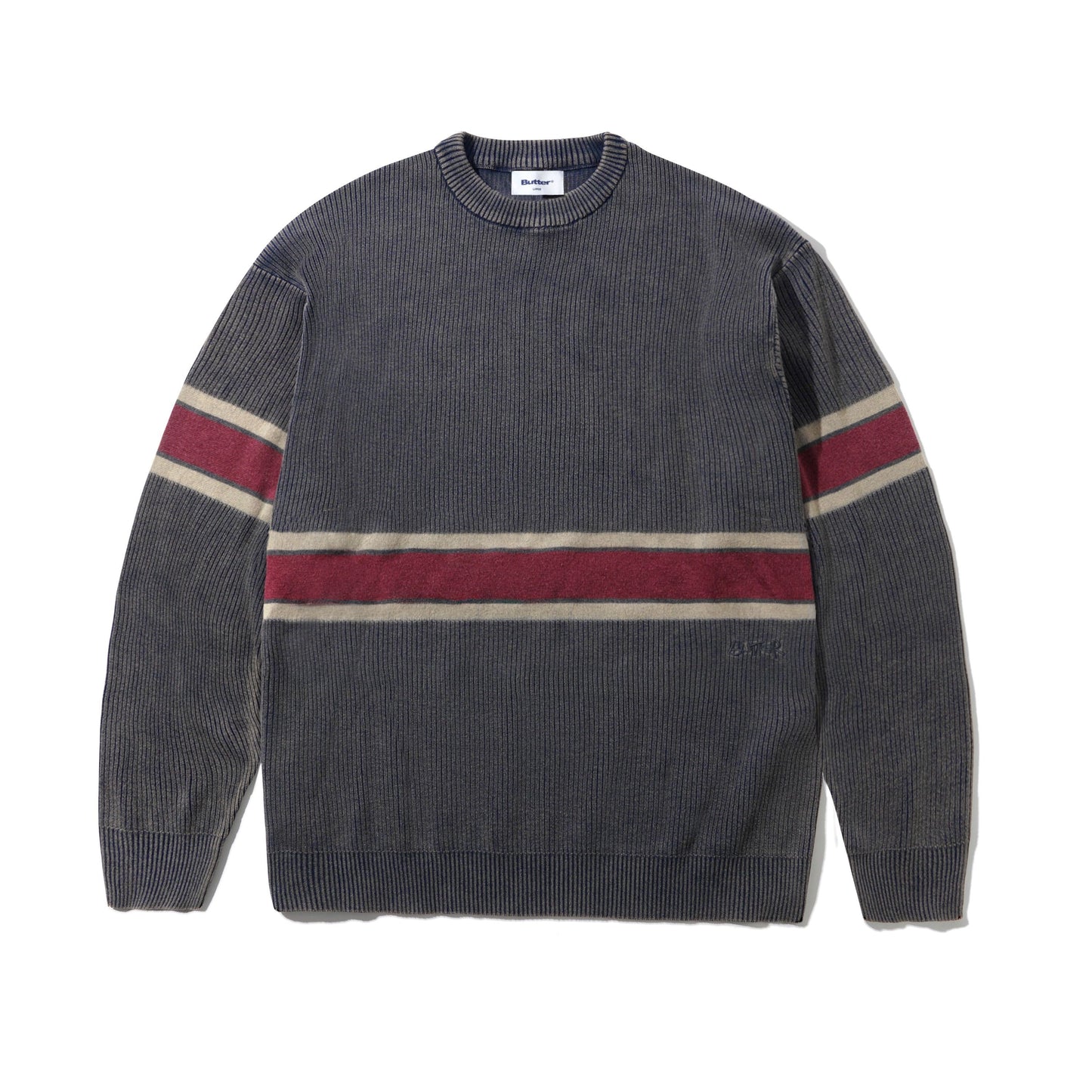Break Knit Sweater - Washed Navy