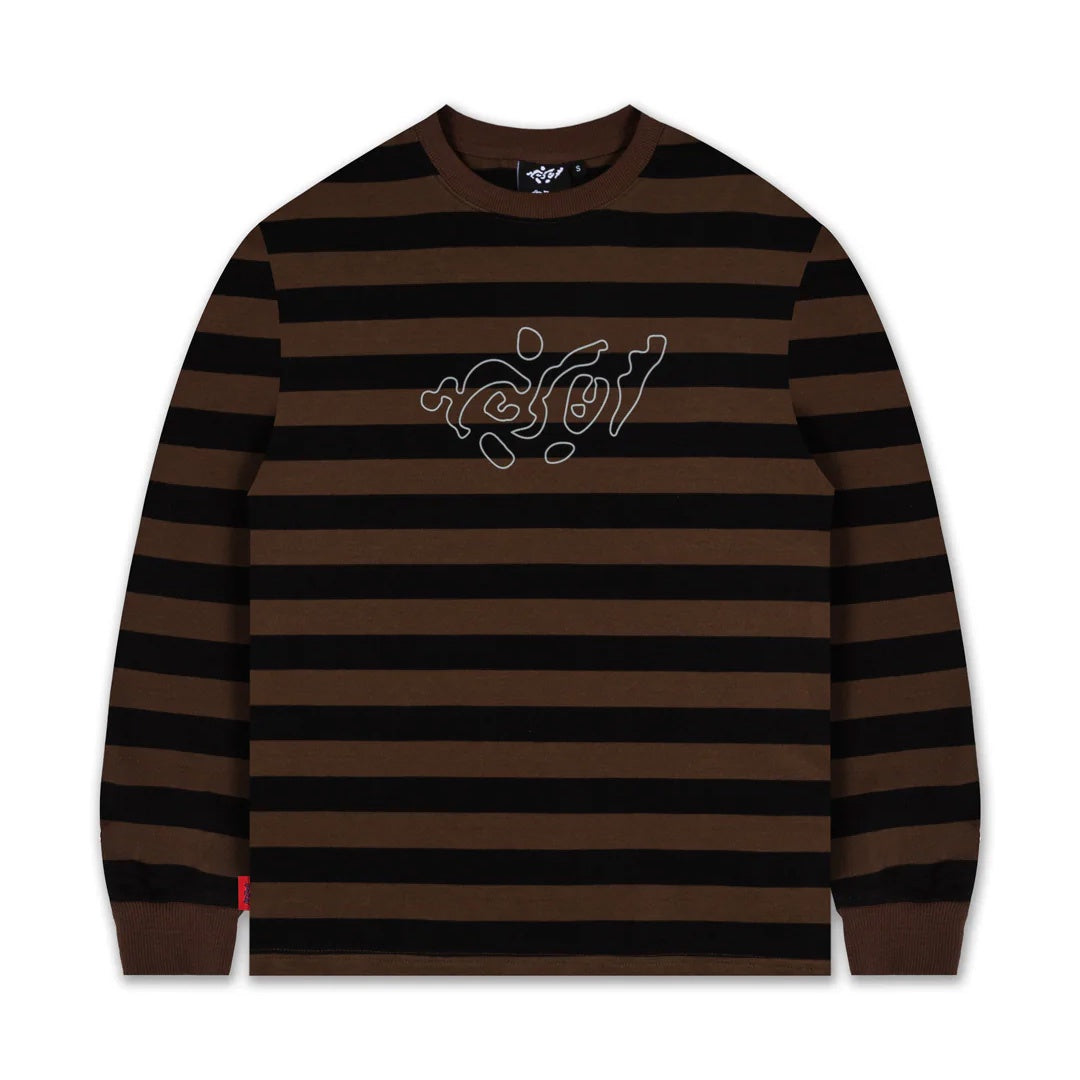 Jigsaw Stripe Long Sleeve - Brown/Olive