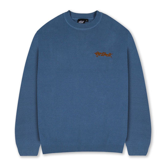 Chain Knit Crewneck - Blue