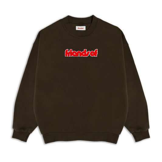 Friends Of 'OG' Crewneck - Chocolate / Red