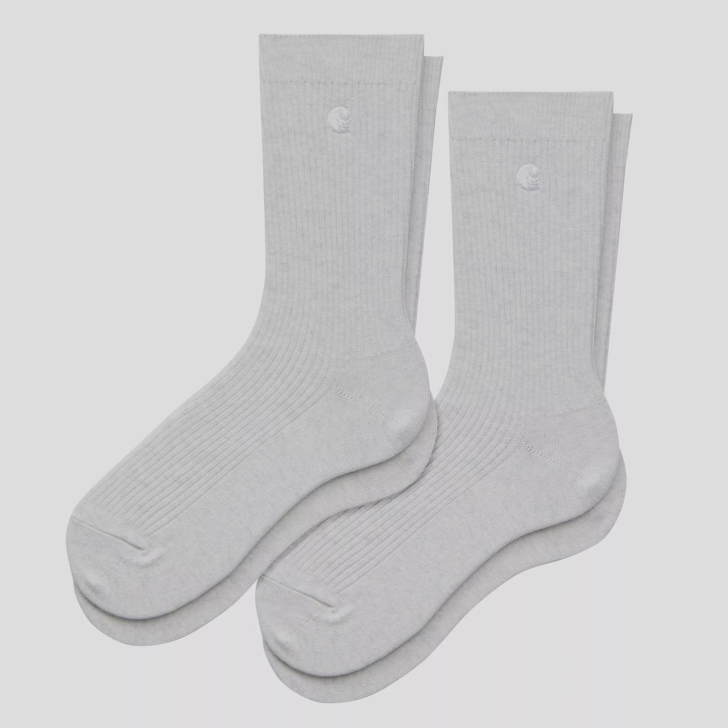 Madison 2 Pack Socks - Ash Heather/White
