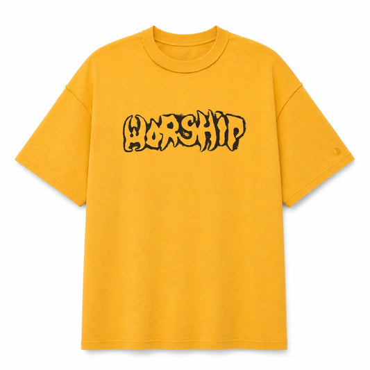 Fadeaway Box Crop Overdye Tee - Solar Yellow