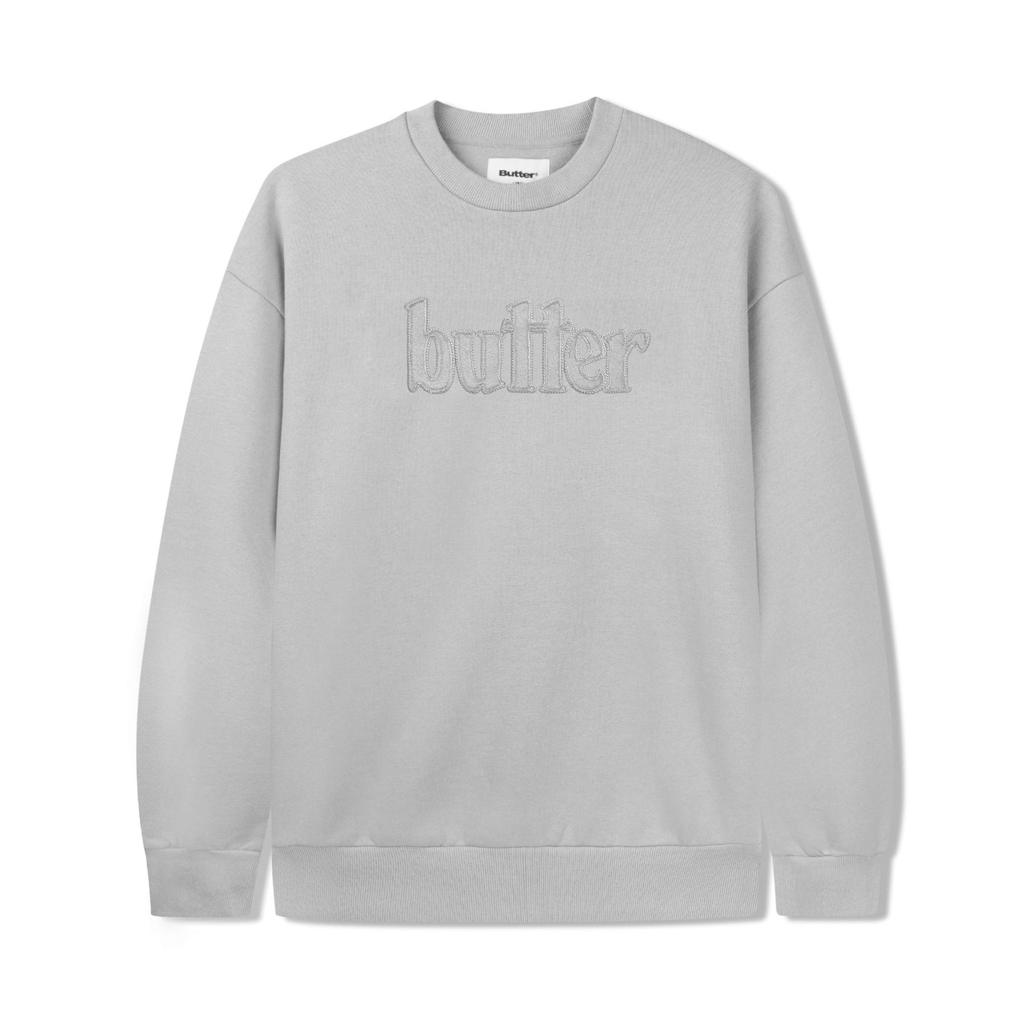 Cutout Applique Crewneck - Cement