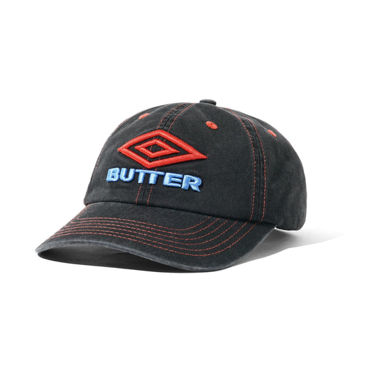 Diamond Logo 6 Panel Cap - Washed Black