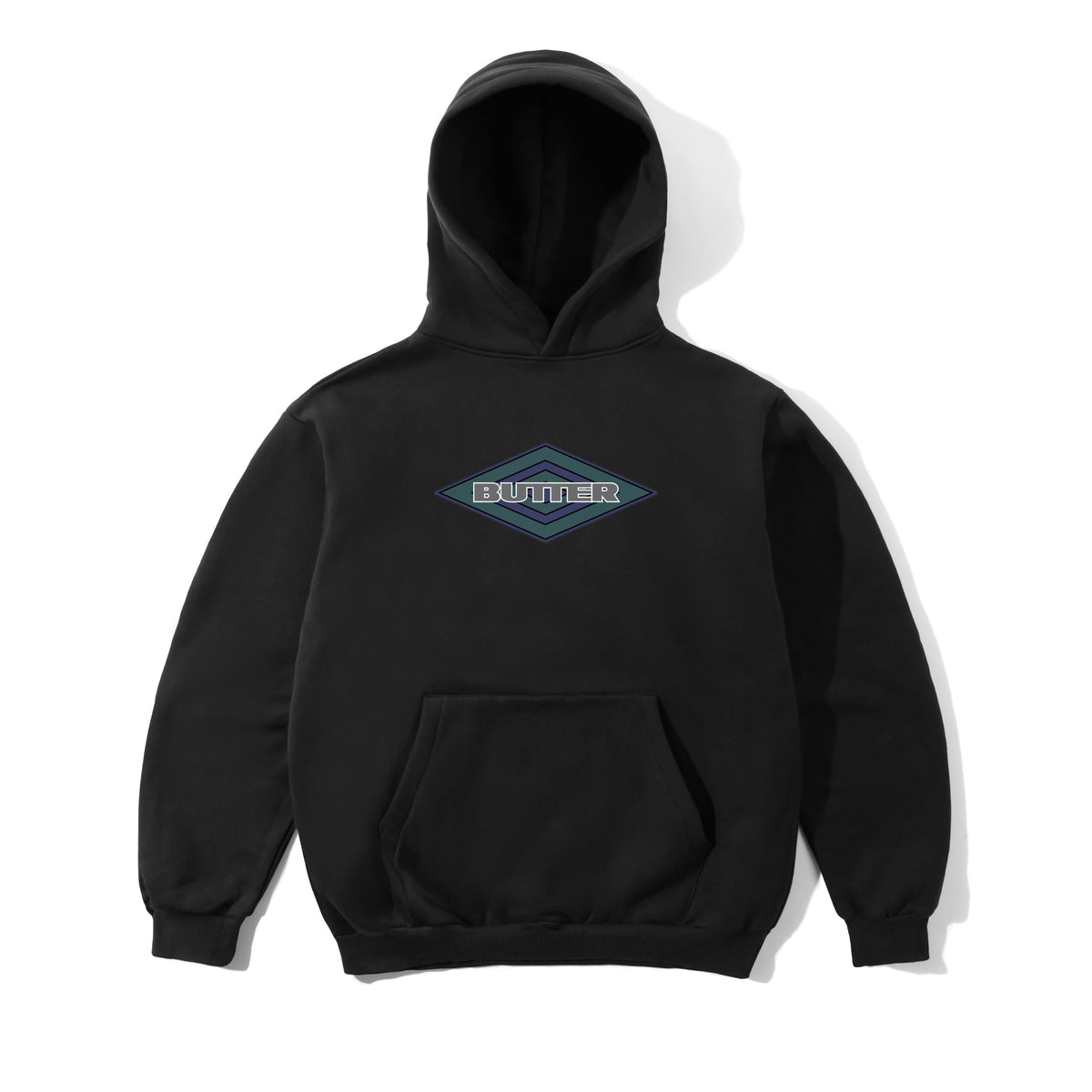 Diamond Logo Pullover Hood - Black