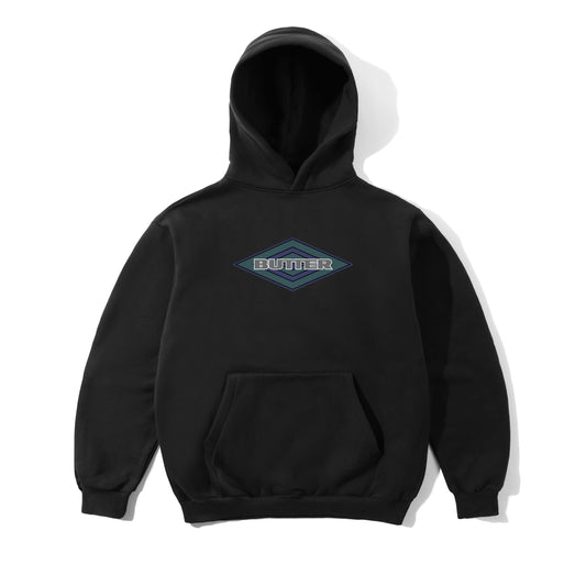 Diamond Logo Pullover Hood - Black