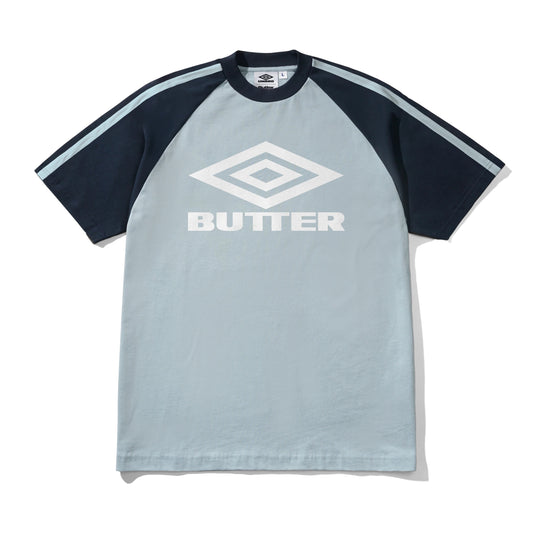 Diamond Logo Raglan Tee - Slate/Navy