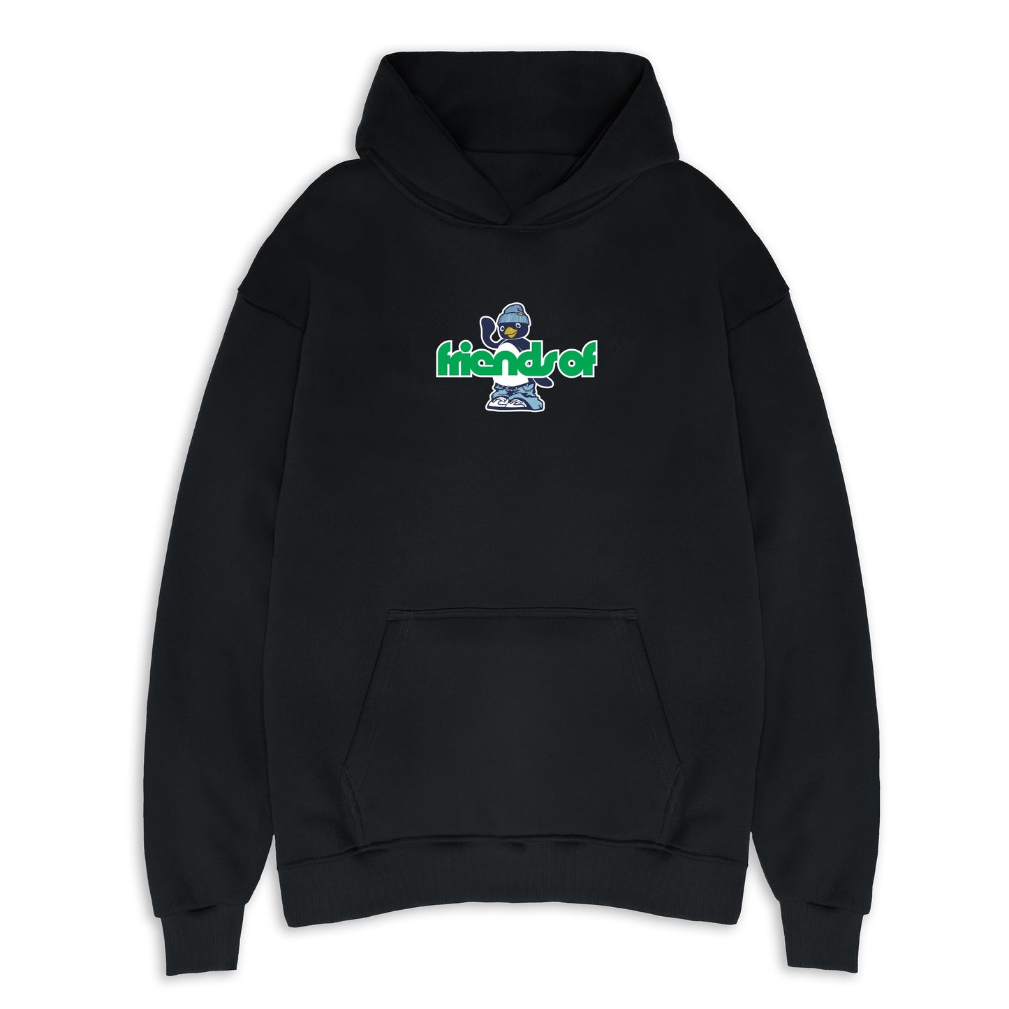 Friends Of 'Little Penguin' Hoody - Black/Green