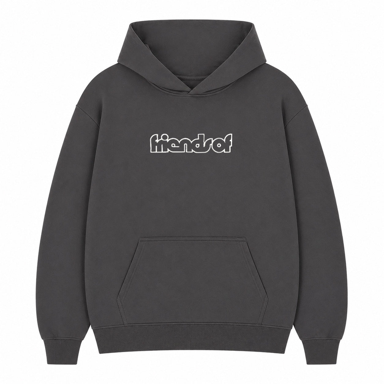 Friends Of 'Keyline Logo' Hoody - Charcoal