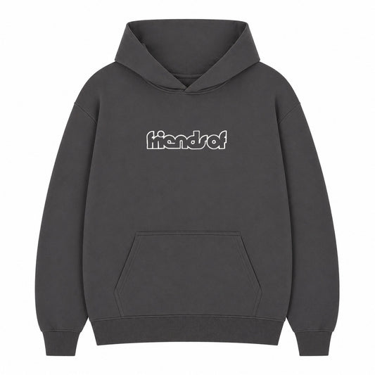 Friends Of 'Keyline Logo' Hoody - Charcoal