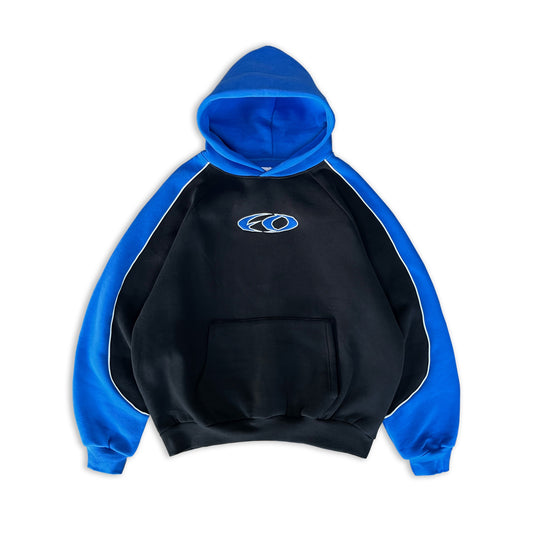 Friends Of 'FO' Panel Hoody - Black/Royal