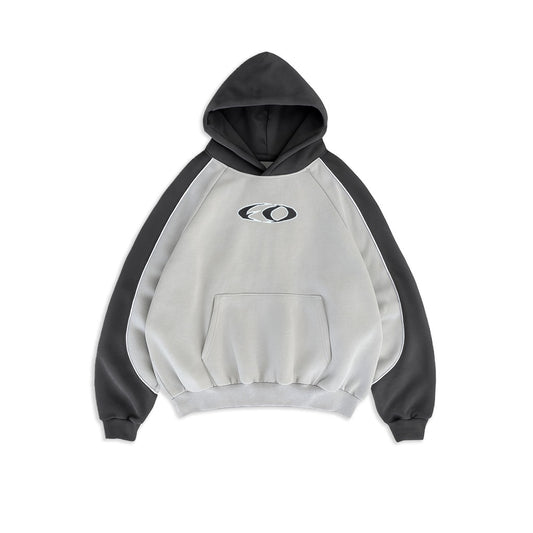 Friends Of 'FO' Panel Hoody - Nimbus Grey / Charcoal