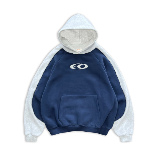 Friends Of 'FO' Panel Hoody - Navy/Ash Heather