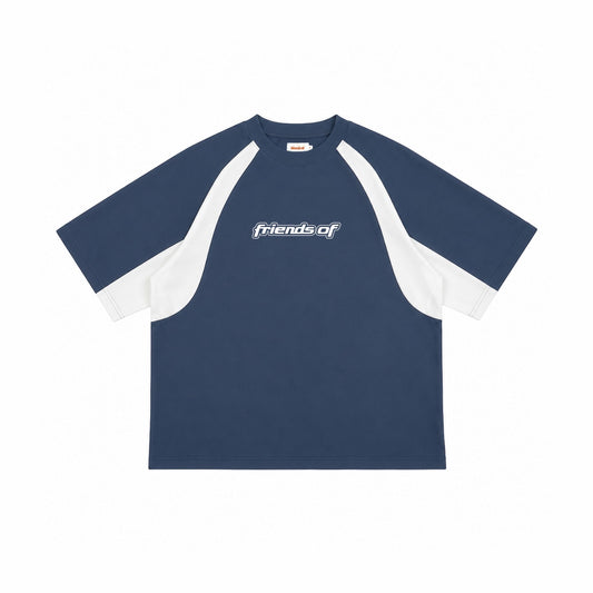 Friends Of 'Vault' Panel T-Shirt - Blue/White