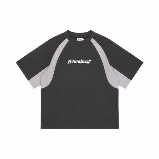 Friends Of 'Vault' Panel T-Shirt - Charcoal/Nimbus