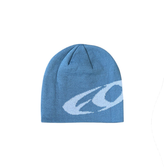 'FO' Skull Beanie - Bay Blue