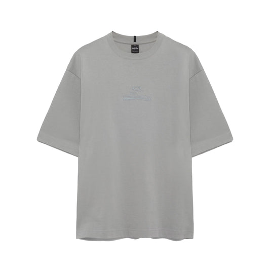 Mtn Ridge Embroidered Tee - Cement
