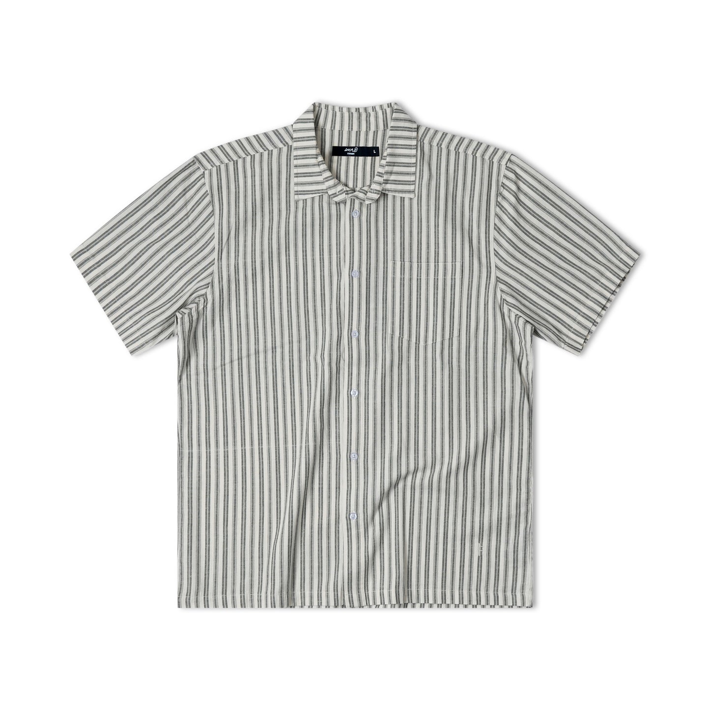 Reynolds Stripped SS Shirt - Bone Green