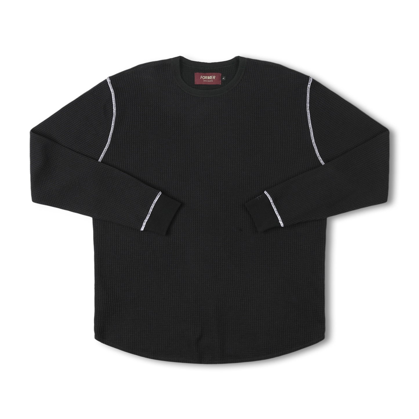 AG Waffle Long Sleeve - Black/White